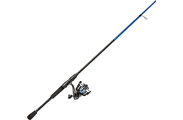 Image of Lew’s American Hero Spinning Reel and Rod Combo, 6ft 6in 2-PC Medium  Fast IM6 Graphite Rod, SZ 200 Reel, 4+1 Bearings, 6.2-1 Ratio, Speed Gears, Gray/Black/Blue, AH2066MSG2-2
