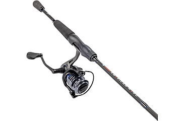 Image of Lew’s American Hero Spinning Reel and Rod Combo, 6ft 2-PC Medium-Light  Fast IM6 Graphite Rod, SZ 200 Reel, 4+1 Bearings, 6.2-1 Ratio, Speed Gears, Gray/Black/Blue, AH2060MLSG2-2