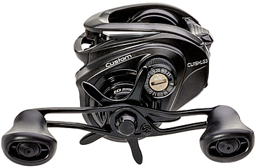 Image of Lew’s Custom Baitcast Reel, 9+1 Bearings, 7.5-1 Ratio, Aluminum Frame and Sideplates, ParaMag RX Brake, Carbon Fiber Drag, Speed Gears, P2 Super Pinion, LH Retrieve, Black/Silver, CU1SHLG3