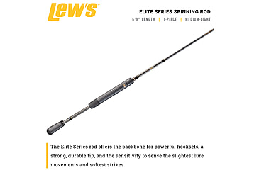Image of Team Lew’s Elite Series Spinning Rod, 6ft 9in, 1-PC, Medium-Light, Fast, TLE69MLFS