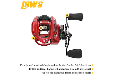 Image of Lew’s HyperSpeed LFS Baitcast Reel, LH Retrieve, 9.5-1 Ratio, 9+1 Bearings, HS1-9.5L