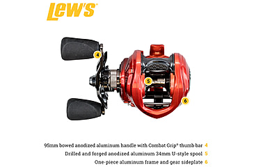 Image of Lew’s HyperSpeed LFS Baitcast Reel, RH Retrieve, 9.5-1 Ratio, 9+1 Bearings, HS1-9.5