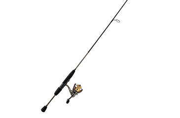 Image of Lew’s Laser Lite Spinning Reel and Rod Combo, 6ft 6in, 2-PC IM6 Rod w/ Ultra-Light  and Fast, SZ 100 Reel, 3+1 Bearings, 5.1-1 Ratio, Metallic Gray/Gold/Black, LLS1066ULG2-2