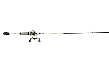 Image of Lew’s MACH 1 Baitcast Reel and Rod Combo, 7ft, 1-PC IM7 Graphite Rod, Medium, Fast, 7+1 Bearings, 7.5-1 Ratio, RH Retrieve, White/Black/Gray/Green, MH1SH70MG3