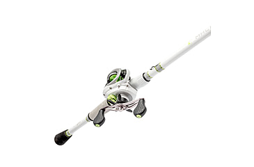Image of Lew’s MACH 1 Baitcast Reel and Rod Combo, 7ft, 1-PC IM7 Graphite Rod, Medium, Fast, 7+1 Bearings, 7.5-1 Ratio, RH Retrieve, White/Black/Gray/Green, MH1SH70MG3