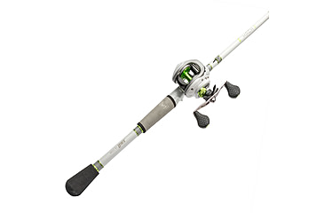 Image of Lew’s MACH 1 Baitcast Reel and Rod Combo, 7ft, 1-PC IM7 Graphite Rod, Medium, Fast, 7+1 Bearings, 7.5-1 Ratio, RH Retrieve, White/Black/Gray/Green, MH1SH70MG3
