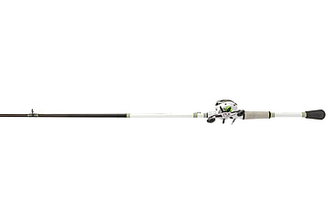Image of Lew’s MACH 1 Baitcast Reel and Rod Combo, 7ft 2in, 1-PC IM7 Graphite Rod, Medium-Heavy, Fast, 7+1 Bearings, 7.5-1 Ratio, LH Retrieve, White/Black/Gray/Green, MH1SHL72MHG3