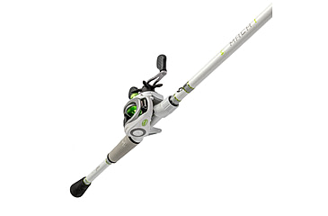 Image of Lew’s MACH 1 Baitcast Reel and Rod Combo, 7ft 2in, 1-PC IM7 Graphite Rod, Medium-Heavy, Fast, 7+1 Bearings, 7.5-1 Ratio, LH Retrieve, White/Black/Gray/Green, MH1SHL72MHG3