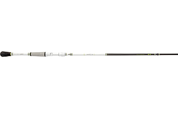Image of Lew’s MACH 1 Casting Rod, 6ft 8in, 1-PC IM7 Graphite Rod w/ Medium  and Moderate-Fast, Winn Dri-Tac Split-Grip, Graphite Skeletal Reel Seat, White/Black/Green, M1TWJBR
