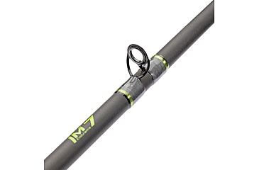 Image of Lew’s MACH 1 Casting Rod, 6ft 8in, 1-PC IM7 Graphite Rod w/ Medium  and Moderate-Fast, Winn Dri-Tac Split-Grip, Graphite Skeletal Reel Seat, White/Black/Green, M1TWJBR