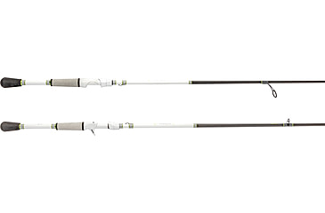 Image of Lew’s MACH 1 Casting Rod, 6ft 9in, 1-PC IM7 Graphite Rod w/ Medium-Light  and Fast, Winn Dri-Tac Split-Grip, Graphite Skeletal Reel Seat, White/Black/Green, M1BFS