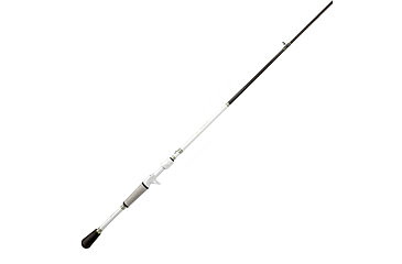 Image of Lew’s MACH 1 Casting Rod, 7ft 2in, 2-PC IM7 Graphite Rod w/ Medium-Heavy  and Fast, Winn Dri-Tac Split-Grip, Graphite Skeletal Reel Seat, White/Black/Green, M1JR-2