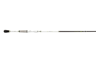Image of Lew’s MACH 1 Casting Rod, 7ft 3in, 1-PC IM7 Graphite Rod w/ Heavy  and Fast, Winn Dri-Tac Split-Grip, Graphite Skeletal Reel Seat, White/Black/Green, M1SJR