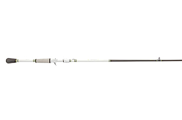 Image of Lew’s MACH 1 Casting Rod, 7ft 3in, 1-PC IM7 Graphite Rod w/ Heavy  and Fast, Winn Dri-Tac Split-Grip, Graphite Skeletal Reel Seat, White/Black/Green, M1SJR