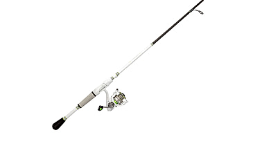Image of Lew’s MACH 1 Spinning Reel and Rod Combo, 7ft, 1-PC IM7 Graphite Rod, Light, Fast, SZ 100 Reel, 9+1 Bearings, 5.2-1 Ratio, White/Black/Gray/Green, MH1070LFSG3