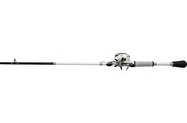 Image of Lew’s MACH 1 SS Baitcast Reel and Rod Combo, 6ft 9in, 1-PC, Med-Light, Fast IM7 Rod, 7+1 Bearings, 7.5-1 Ratio, Shallow Spool, LH Retrieve, White/Black/Gray/Green, MHSS1SHL69MLG3