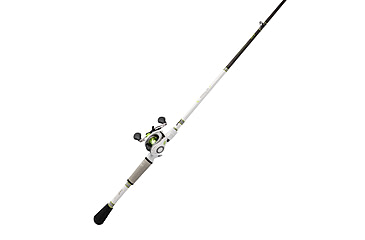 Image of Lew’s MACH 1 SS Baitcast Reel and Rod Combo, 6ft 9in, 1-PC, Med-Light, Fast IM7 Rod, 7+1 Bearings, 7.5-1 Ratio, Shallow Spool, LH Retrieve, White/Black/Gray/Green, MHSS1SHL69MLG3
