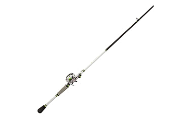 Image of Lew’s MACH 1 SS Baitcast Reel and Rod Combo, 6ft 9in, 1-PC, Med-Light, Fast IM7 Rod, 7+1 Bearings, 7.5-1 Ratio, Shallow Spool, RH Retrieve, White/Black/Gray/Green, MHSS1SH69MLG3