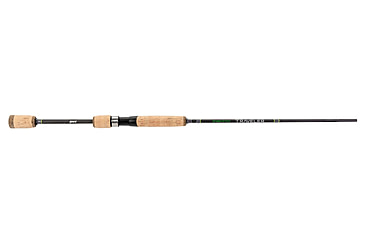 Image of Lew’s Speed Stick Spinning Rod, 6ft 6in, 3-PC IM8 Graphite Rod w/ Medium  and Fast, Cork Split-Grip, Fuji Concept O Guides, Hard-Sided Travel Case, Black/Green, LSST66M-3