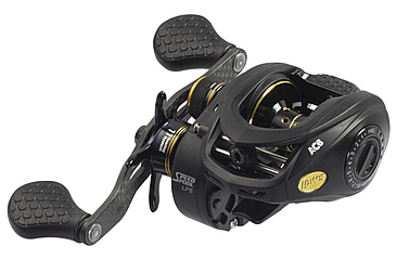 Image of Lew's American Hero Casting Rod, 6ft 10in 1-PC, Medium-Heavy, Fast, IM6 Graphite Rod, Stainless Steel Guides and Inserts, EVA Split-Grip, No Foul Hook Keeper, Black/Blue, AH610MHCG3