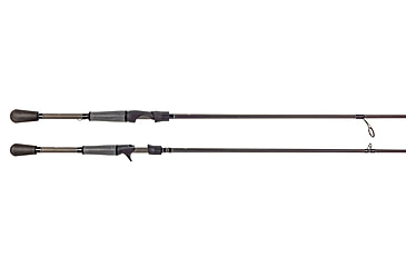 Image of Lew’s TP2 Spinning Rod, 7ft, 1-PC HM45 Graphite Rod w/ Medium  and Fast, Winn Dri-Tac Split-Grip, SoftTouch Reel Seat, No Foul Hook Keeper, Black/Gray, TP270MFS
