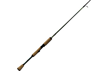 Image of Lew's Wally Marshall Classic Signature Casting Rod, 5ft 6in 1-PC IM8 Graphite Rod, Medium-Light, Moderate, Stainless Steel Guides, Cork Split-Grip, Black/Green, WMCS56MLC