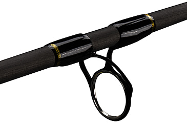 Image of Lew's Wally Marshall Classic Signature Casting Rod, 7ft 1-PC IM8 Graphite Rod, Medium-Light, Moderate, Stainless Steel Guides, Cork Split-Grip, Black/Green, WMCS70MLC