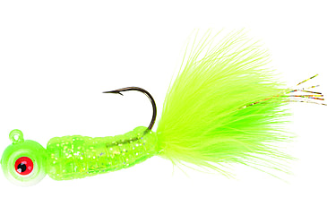 Image of Lindy Fuzz-E-Grub Jig, Lightning Lime, 1/4oz, 2in, 2 per Pack, LFEG530