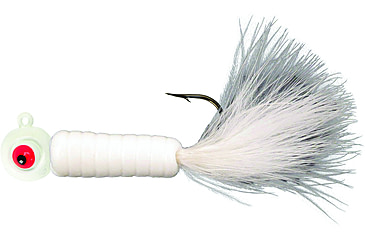 Image of Lindy Fuzz-E-Grub Jig, White, 1/8oz, 2in, 2 per Pack, LFEG337