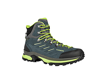 Image of Lowa Randir GTX Mid Hiking Shoes - Mens, Blue/Lime, 8, 2117706003-BLULIM-M080