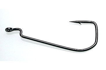 Image of Lunker City Texposer Hook, Needle Point, 1X Long Shank Vertical Gap, Offset, Black Nickel, Size 3/0, 5 Per Bag, 150