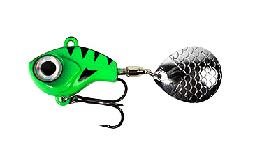 Image of Lunkerhunt Big Eye Tail Spin Jig, Fluorescent Green Glow, 1.2in &amp; 3/8 oz, BEJ204