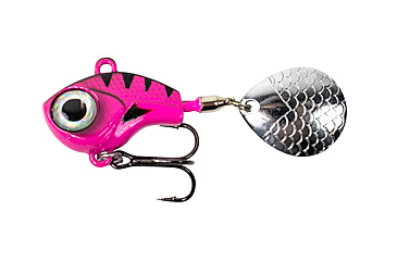 Image of Lunkerhunt Big Eye Tail Spin Jig, Fluorescent Pink Glow, 1.2in &amp; 3/8 oz, BEJ205