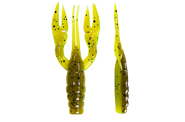 Image of Lunkerhunt Finesse Craw Creature Bait, 8 Pack, 3in, Toxic Pumpkin, 8-FC08