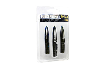 Image of Lunkerhunt Finesse Worm, 1, 3in, Black Blue Fleck, FW04