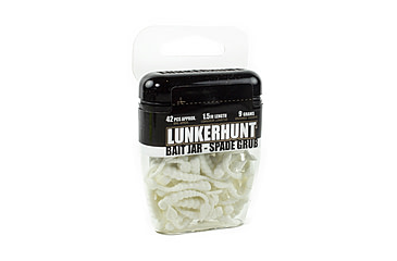 Image of Lunkerhunt Spade Grub Bait Jar Grub, 1, 1.5in, White, HSG03
