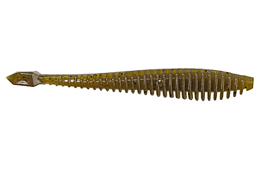 Image of Lunkerhunt Versa Fish Soft Bait, 8, 4.5in, Green Pumpkin/Black Fleck, HVRSAFSH101