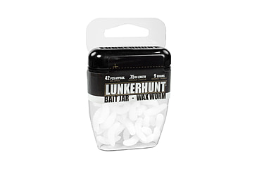 Image of Lunkerhunt Wax Worm-Bait Jar Worm, 40, 0.75in, White, HWJ02