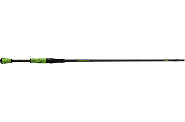 Image of Lew’s MACH 2 Spinning Rod, 6ft 6in 2-PC IM8 Graphite Rod, Medium  w/ Fast, Stainless Steel Guides, Split-Grip Handle, Winn Dri-Tac Ultra Grips, Green/Black, M266MSG2-2