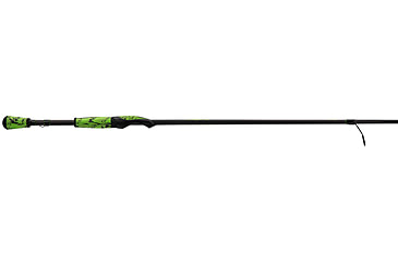 Image of Lew’s MACH 2 Spinning Rod, 6ft 6in 2-PC IM8 Graphite Rod, Medium  w/ Fast, Stainless Steel Guides, Split-Grip Handle, Winn Dri-Tac Ultra Grips, Green/Black, M266MSG2-2