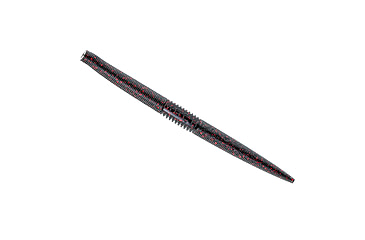 Image of MACH MACH Stick Swimbait, Black Red Flake, 4.75in, MHSS-96