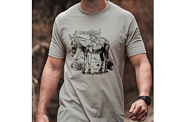 Image of Magpul Industries Burro CVC Graphic T-Shirts - Mens, Stone Gray Heather Cotton/Polyester Short Sleeve, Medium, MAG1528-041-M