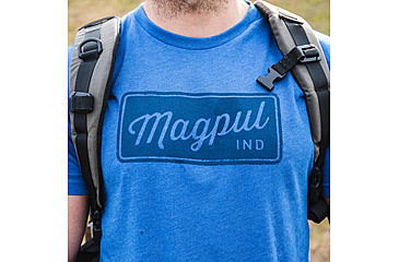 Image of Magpul Industries Rover Block CVC T-Shirt, Royal Heather, Large, MAG1116-424-L