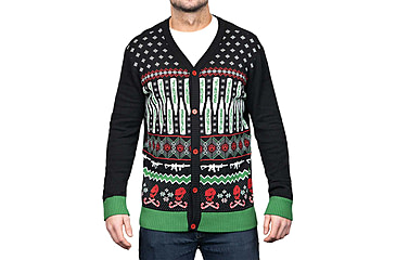Image of Magpul Industries Ugly Christmas Sweater Button Down, Krampus, Medium, MAG1198-BLK-M
