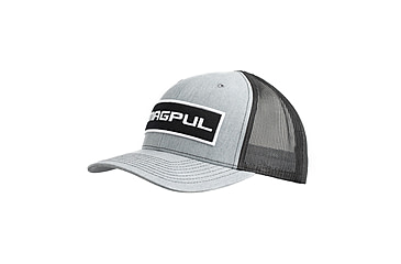 Image of Magpul Industries Wordmark Patch Trucker Hat, Gray/Black, OSFA, MAG1104-032