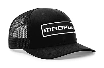 Image of Magpul Industries Wordmark Patch Trucker Hat, Gray/Black, OSFA, MAG1104-032