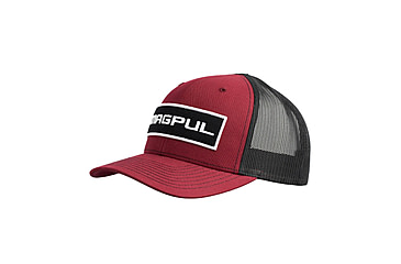 Image of Magpul Industries Wordmark Patch Trucker Hat, Red/Black, OSFA, MAG1104-604