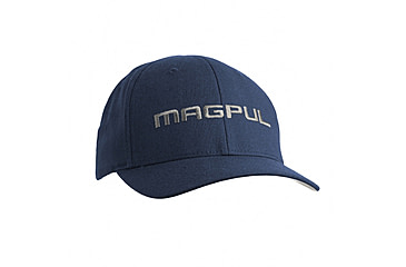 Image of Magpul Industries Wordmark Stretch Fit Hat, Navy, L/XL, MAG1103-410-L/X