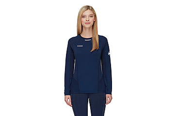 Image of Mammut Aenergy FL Longsleeve - Womens, Marine, Large, 1016-01380-5118-115
