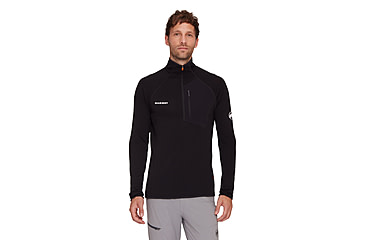 Image of Mammut Aenergy Light ML Half Zip Pull Jacket - Mens, Black, M, 1014-05521-0001-114